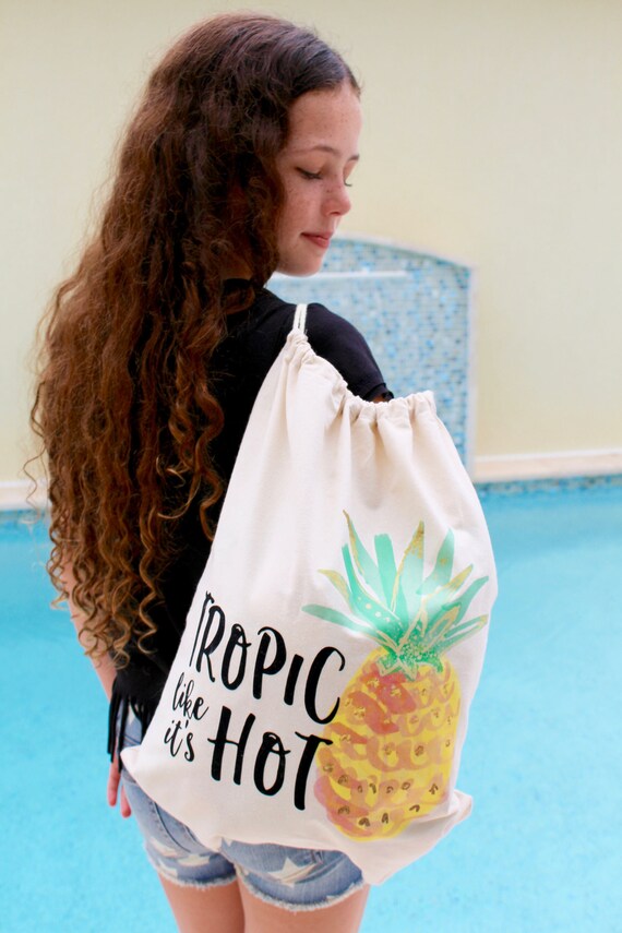Pineapple Tote Pineapple Beach Bag Pineapple Beach Tote