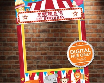 Circus Theme Photo Booth. Party Prop Frame. Digital File only