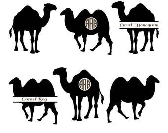 Camel Svg, Camel monogram svg, camel clipart, Animal Svg, camel silhouette files, circut files, Nativity SVG, vector, svg, dxf, eps, png.