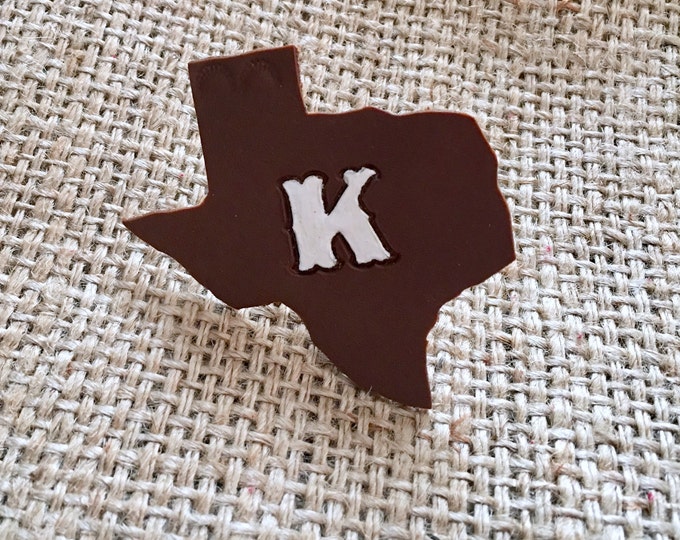 Leather Texas Ring, Tooled Texas Ring, Texas Ring, Tooled Leather Ring, Large Texas Ring, Custom Initial Ring, Leatherwork Ring