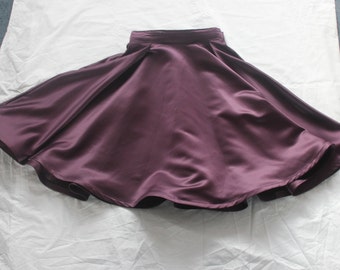 Purple A line Mini Short Skirt