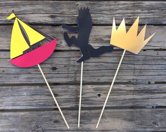 Wild One Center Piece Sticks - Baby Shower - First Birthday, Wild One Party, Where the Wild Things Are Inspired