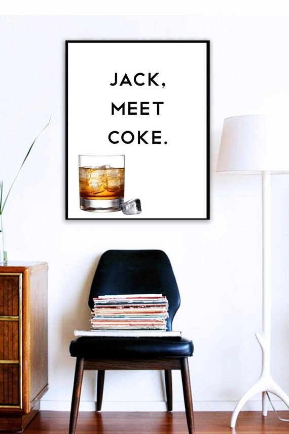 JACK MEET COKE // Minimalist Art Quote Prints Typography
