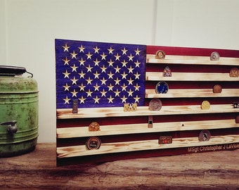 16 X 30 Military Challenge Coin Display Rack US Wood Flag For Veterans Army 16 X 30 Military Challenge Coin Display Rack US Wood Flag For Veterans Army