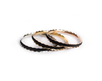 LAUREL Hair Tie Bracelet Bangle Made From Hypoallergenic Stainless Steel Available in Silver, Gold, or Rose Gold. Hair Tie Holder