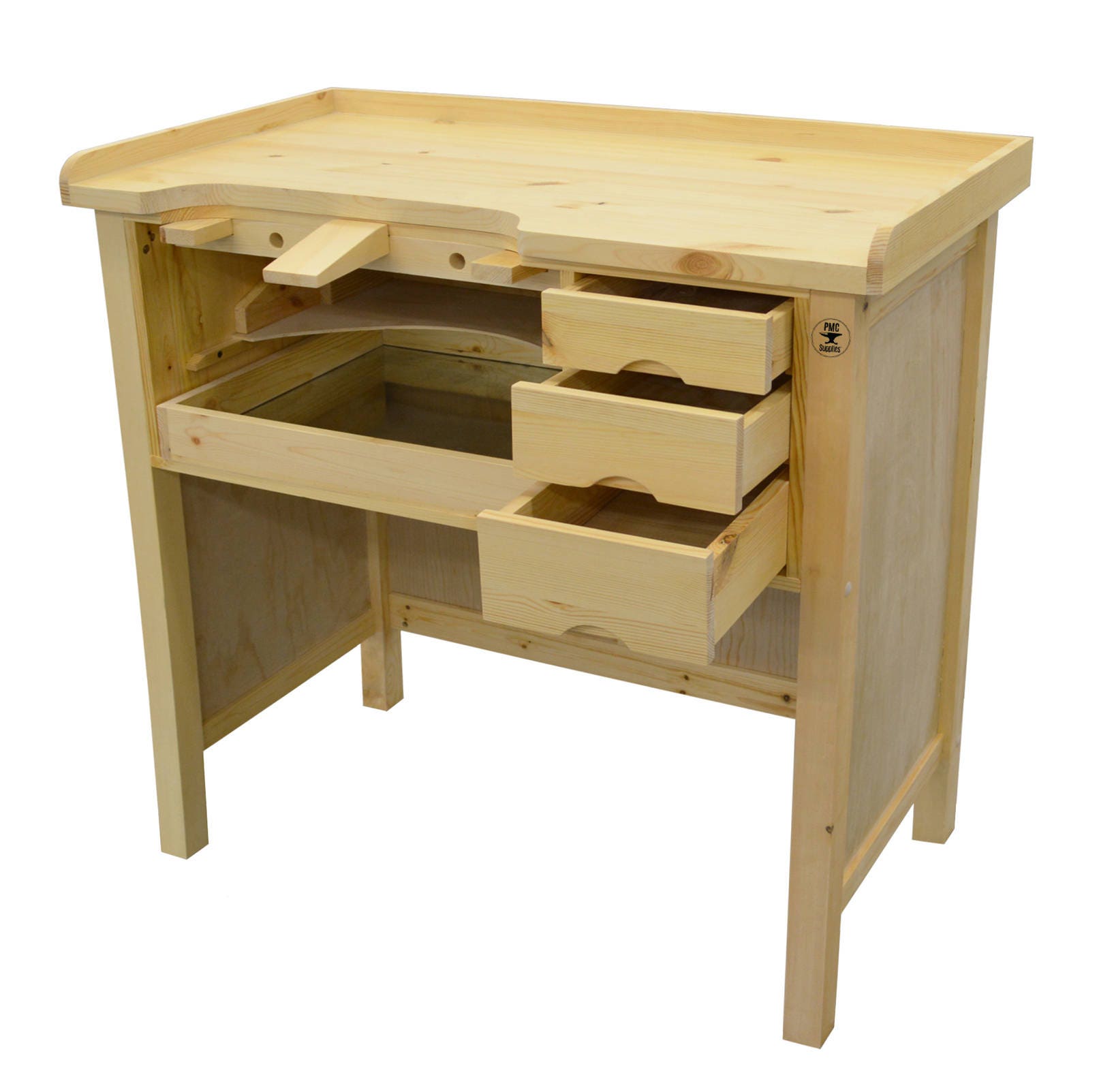 Deluxe Solid Wooden Jewelry Making Jeweler's Workbench