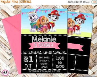 60% OFF Skye Paw Patrol Invitation - Editable Text - Customizable Paw Patrol Birthday Party Invite - Girl Paw Patrol - Instant Dow