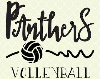 Panthers Volleyball SVG DXF Files for Cricut Design, Silhouette studio.
