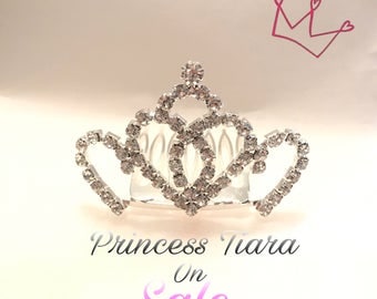 Mini tiara, princess tiara, Tiara crown, jewerly comb clip