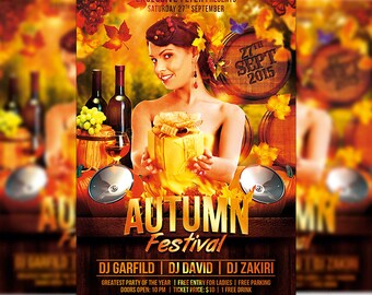 Autumn Festival – Premium Flyer Template + Facebook Cover