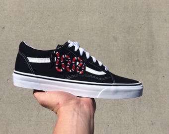 Unisex Snake Embroidered Patch Old Skool Sk8 Vans
