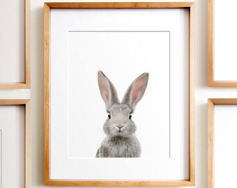 Nursery art, PRINTABLE art, Animal print, Baby rabbit print, Nursery decor, Animal art, Baby animals, Nursery wall art, Bunny print,Kids art