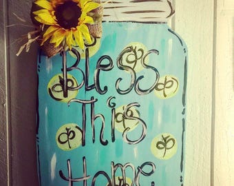 Mason Jar Door Hanger