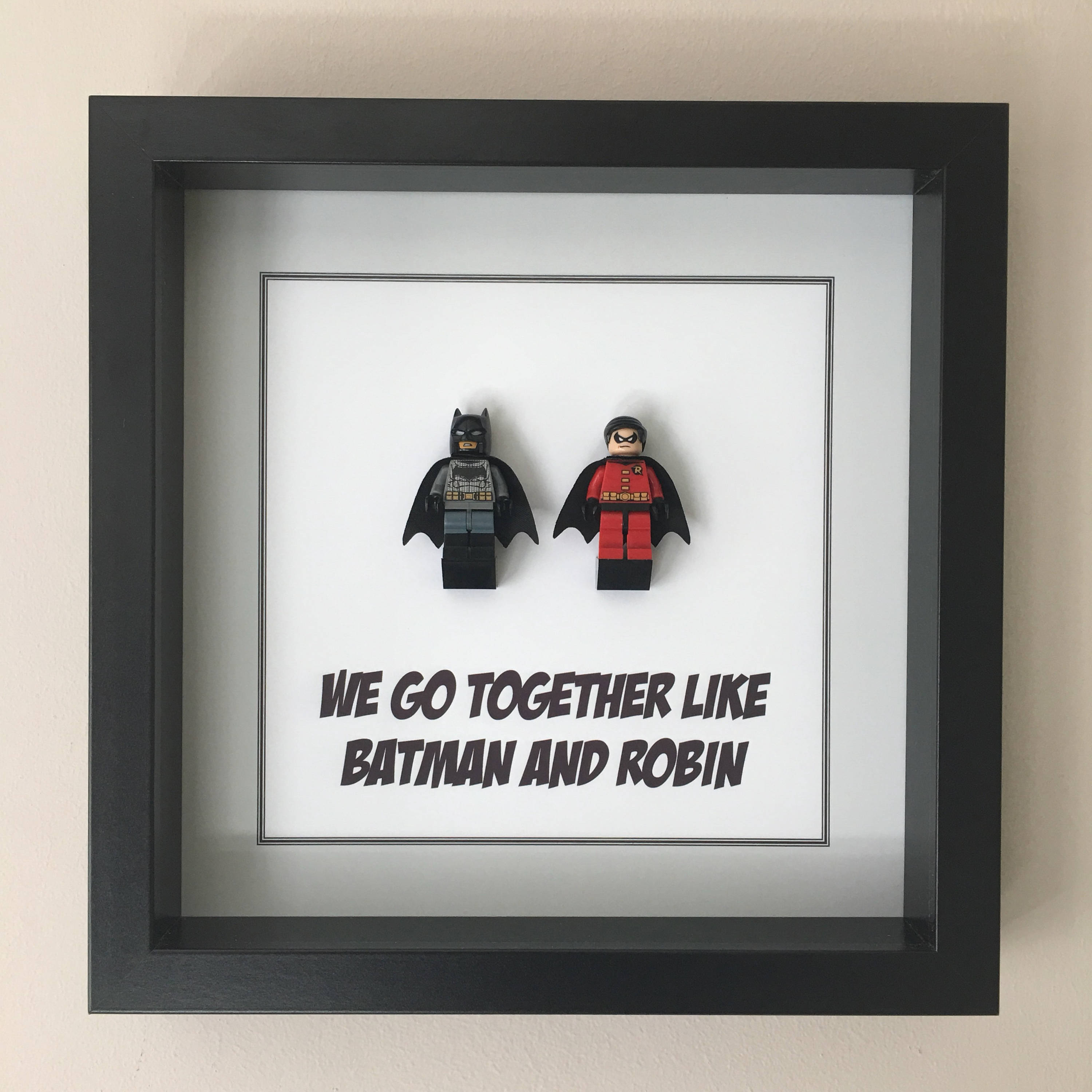 Batman And Robin Quote Minifigure Frame Mum Gift Geek Box