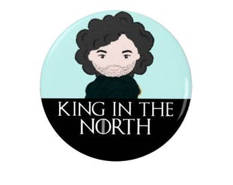 Game of Thrones - Badge - Magnet - Jon Snow - King in the North - Quotes - Fridge Magnet - Quotes - TV - Fantasy