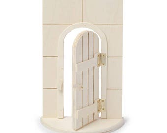 Hinged Unfinished Fairy Door: 5.5 x 10 inches 30019004