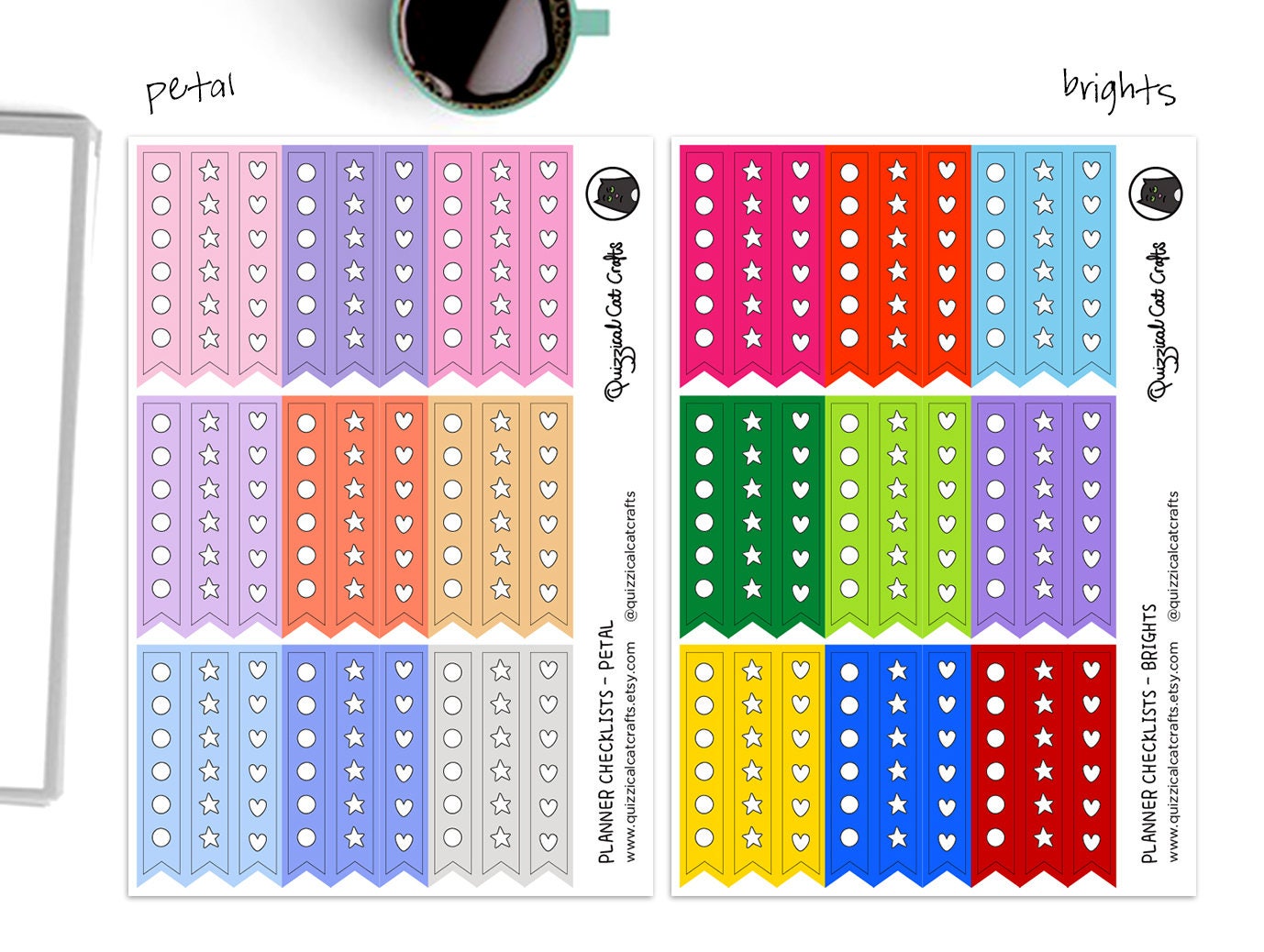 Checklist stickers // Planner check box stickers // multi