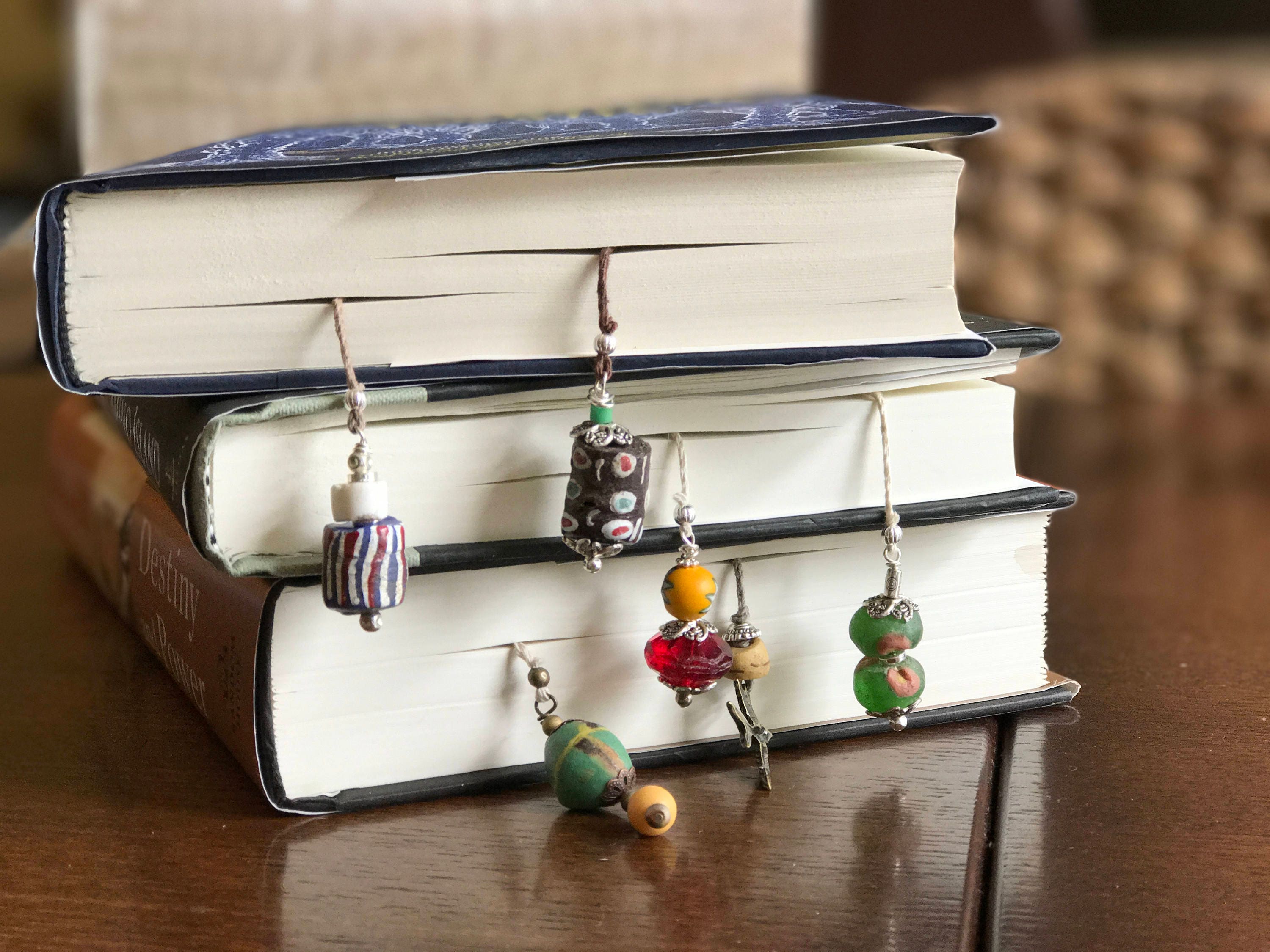 Beaded Bookmarks Beaded Book Thongs Book Beads Gifts Under