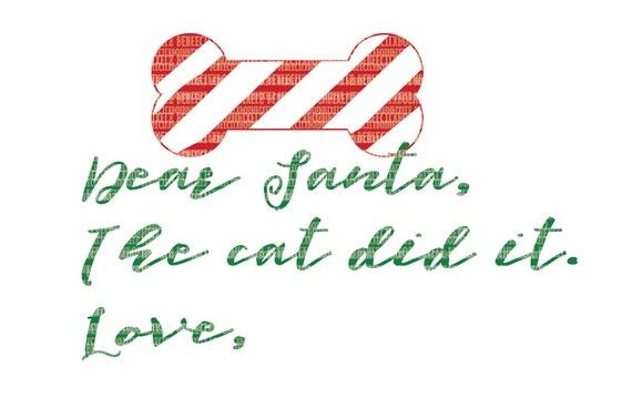 Download Santa Paws Dog Christmas SVG files Printable Clipart Bone