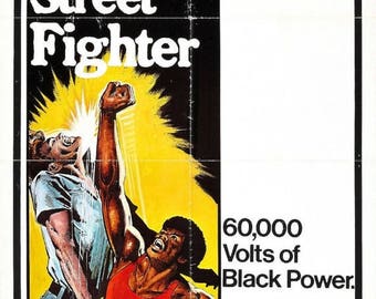 Summer Sale The BLACK STREET FIGHTER Movie Poster Rare Kung-Fu