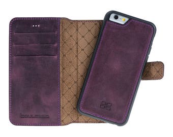 iPhone 6 6S / 6 Plus 6S Plus Detachable Wallet Case - Snap-on Case (2 Case in 1), iPhone 6 Case, Perfect for Cards and Cash, in AnticPurple