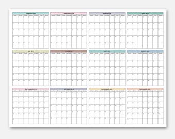 2017 Year-at-a-Glance Calendar: home management binder yearly