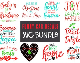 Christmas Ornament SVG Design Bundle - August 2017 Release - Silhouette Cameo - Vinyl - Cricut