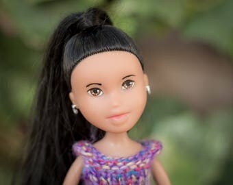 Ana Sofia from Grapevine Girls ( Bratz makeunder repaint upcycled changed ooak art dolls with knit clothes) Hug a doll, Hug a tree!
