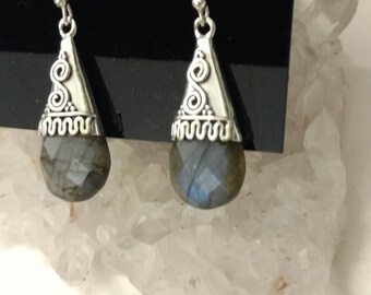 Gorgeous Faceted Labradorite Earrings