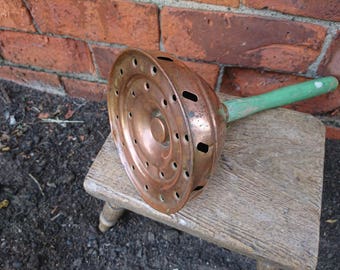 Pretty green and copper vintage washing doillie