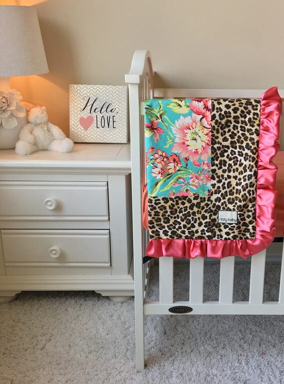 Leopard Baby Blanket Coral Floral Baby Blanket Coral Toddler