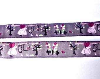 9 m polyester, patterns, fancy, 16 mm Ribbon trim