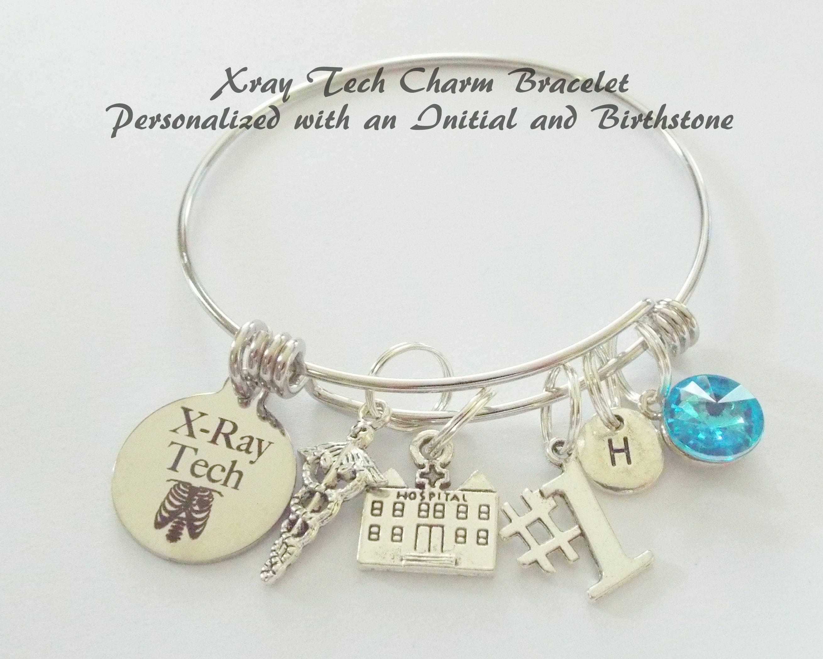 Gift for Xray Tech, Xray Tech Charm Bracelet, Custom Gift for Radiology