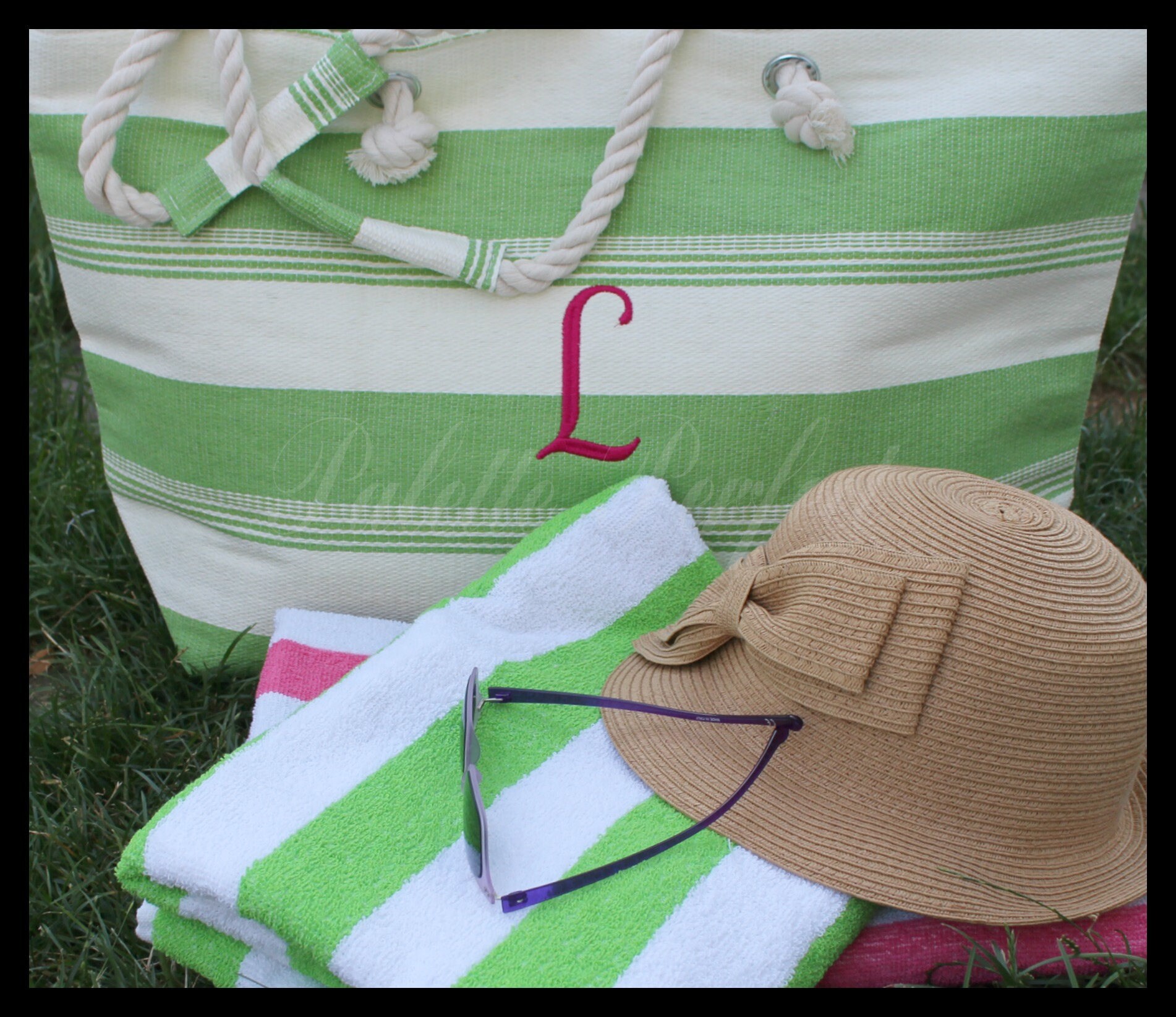 Personalized Beach Bag Monogrammed Beach Bag Customized