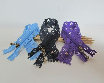 Zipper serrated zipper 20 cm - serrated non detachable nylon