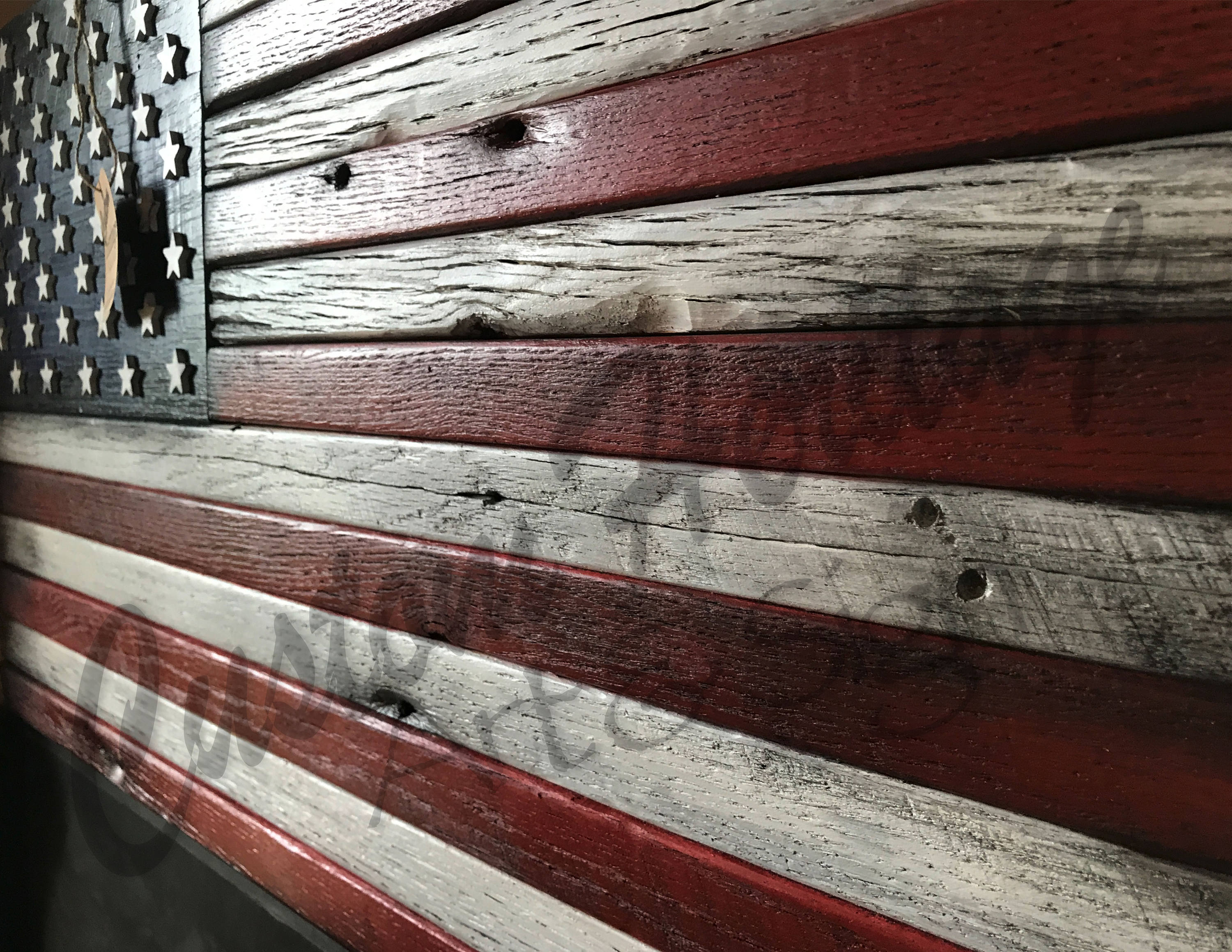 Wooden flag Barn wood wood flag Rustic wood flag American
