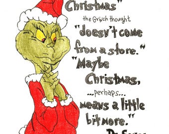 The grinch quote | Etsy