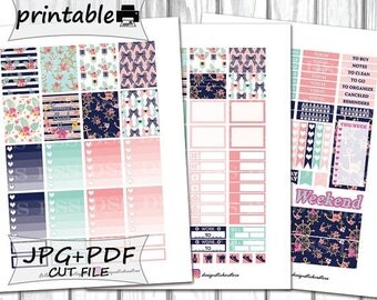 50% OFF SALE Summer Beach Planner Stickers/Erin Condren Planner Stickers/Printable Planner Stickers/Nautical Planner Stickers/July planner S
