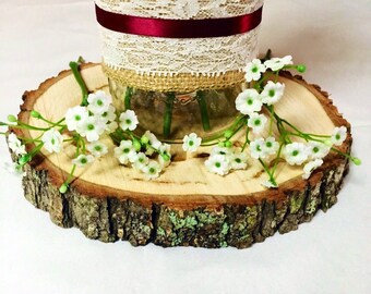 9" Set of 15! Tree slices! wedding centerpieces, wood slice decor, arts and crafts, wood rounds, wood slice centerpieces, wood stump.