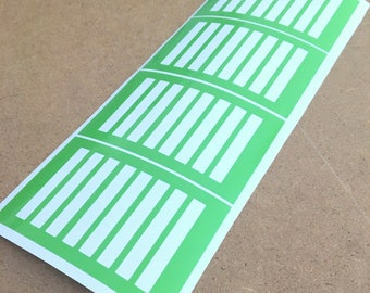 Thin Rectangle Makeup Swatch Stencil Stickers Perfect for Lipsense