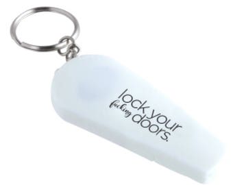 Whistle + Light Key Chain Stay Sexy Don't Get Murdered My Favorite Murder Podcast Lock Your Fucking Doors SSDGM Murderino MFM Safety Gift