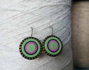 Earrings from recycled paper