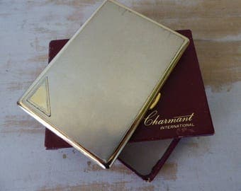 Charmant International Cigarette Case, Gold Coloured Card case, Collectible, Boxed Case, 0717014-209