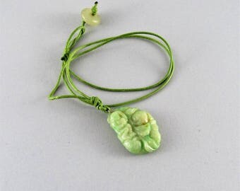 Natural carved jade pendant necklace - Antique jade pendant