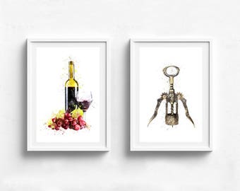 Kitchen poster, kitchen wall art, vintage poster, funny kitchen print, art for kitchen, wine poster, wine wall art, wine lover gift wall art