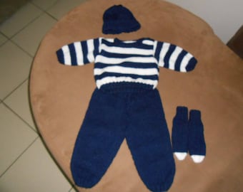 set baby boy 3 months in wool