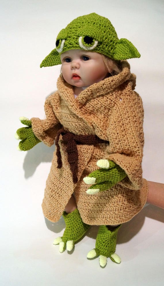 Star Wars Baby Yoda Costume Crochet PDF Pattern, Prop, Baby Crochet ...