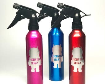6oz. Stainless Steel Colored Monster Spray Bottle with Decal