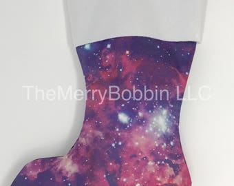 Galaxy Christmas Stocking, Holiday Stocking