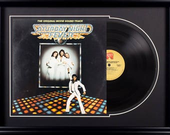 The Original Movie Sound Track of Saturday Night Fever Vintage Album in Frame